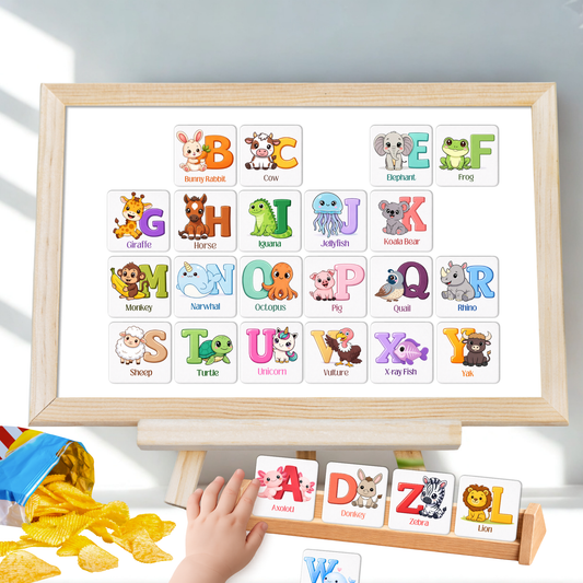 TISMAG™ Animal Alphabet Collection Button Magnet Set (A–Z)