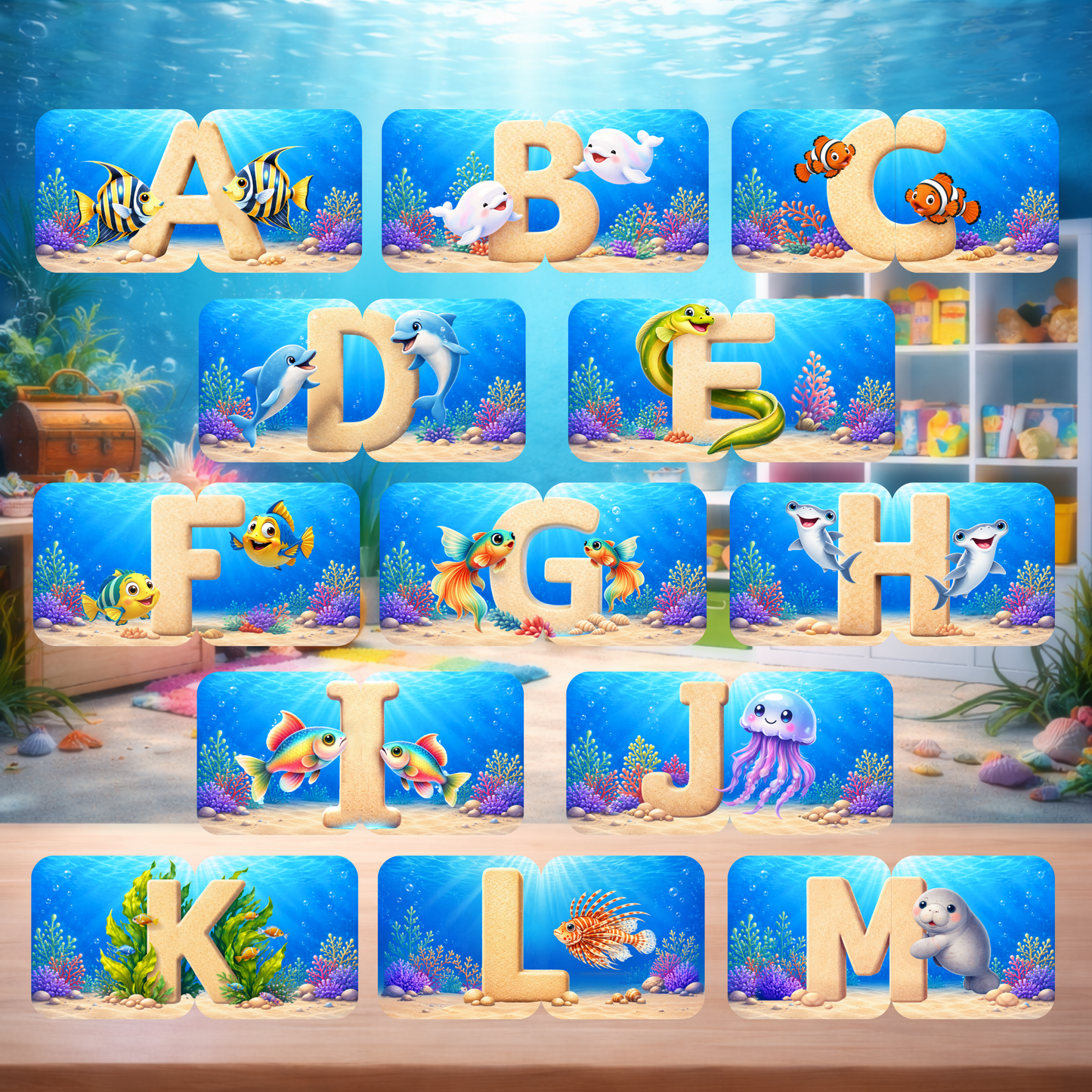 TISMAG™ Underwater Alphabet Puzzle Collection (A–Z)