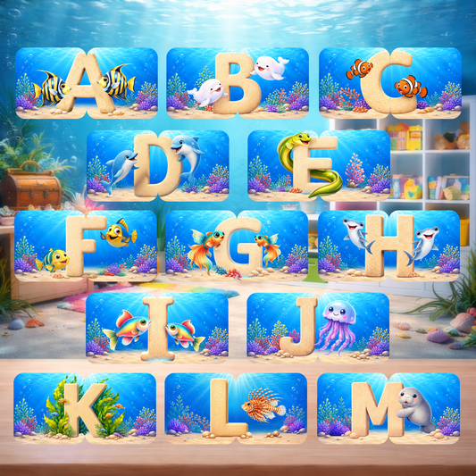 TISMAG™ Underwater Alphabet Puzzle Collection (A–Z)