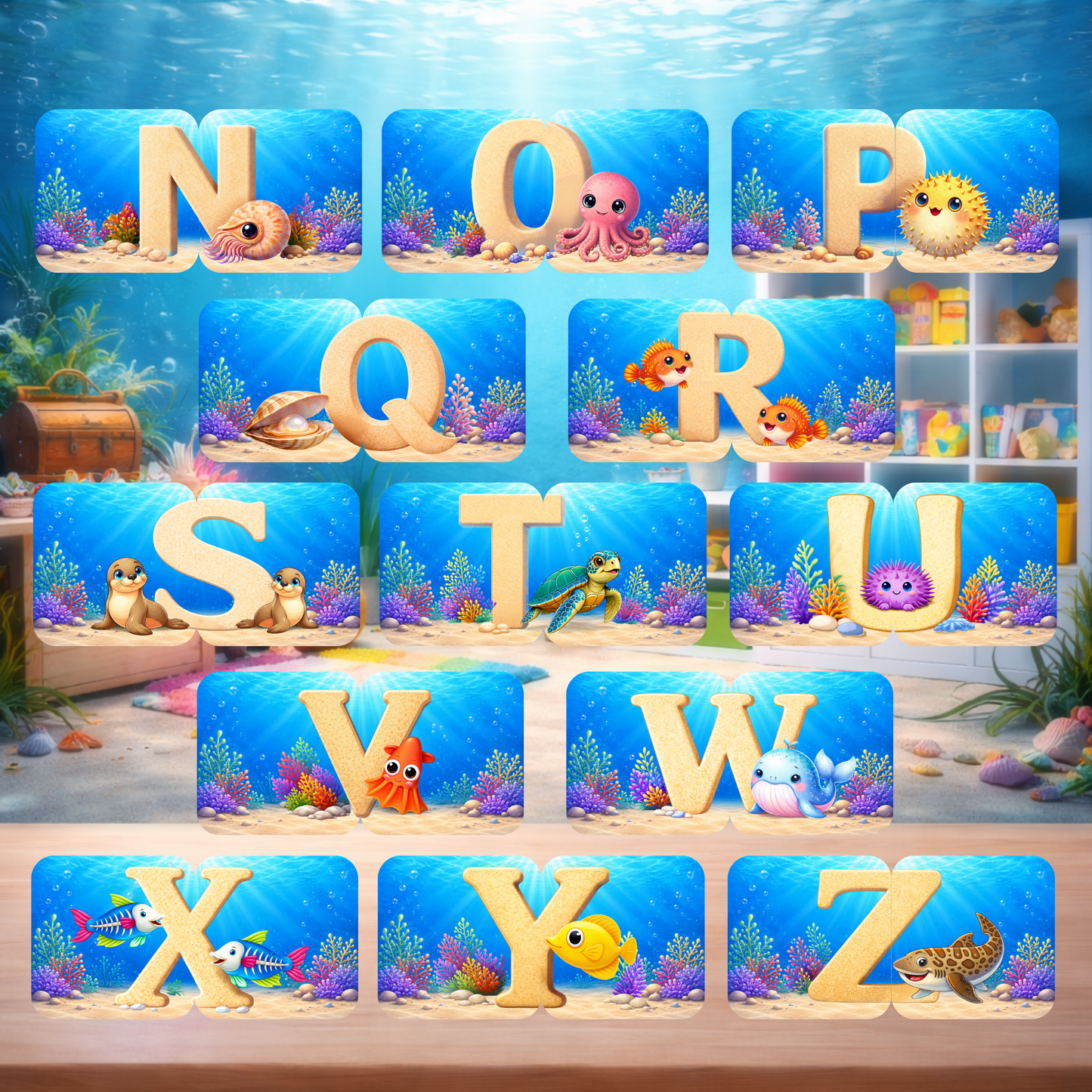 TISMAG™ Underwater Alphabet Puzzle Collection (A–Z)