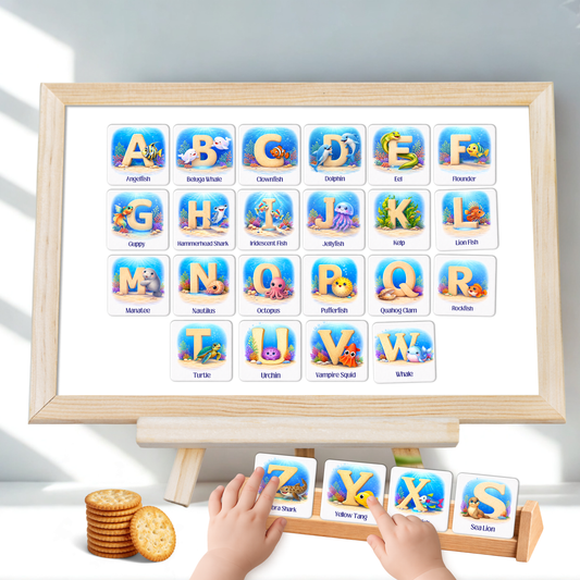 TISMAG™ Underwater Alphabet Collection Button Magnet Set (A–Z)