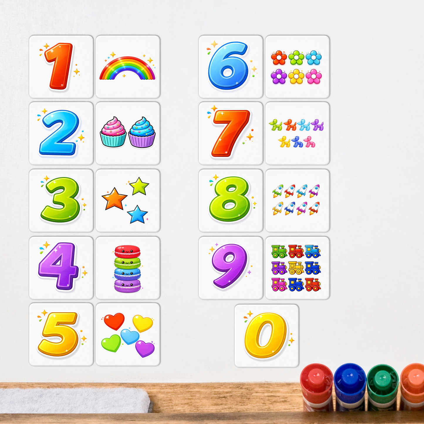 TISMAG™ Classic Number Counting Button Magnet Collection