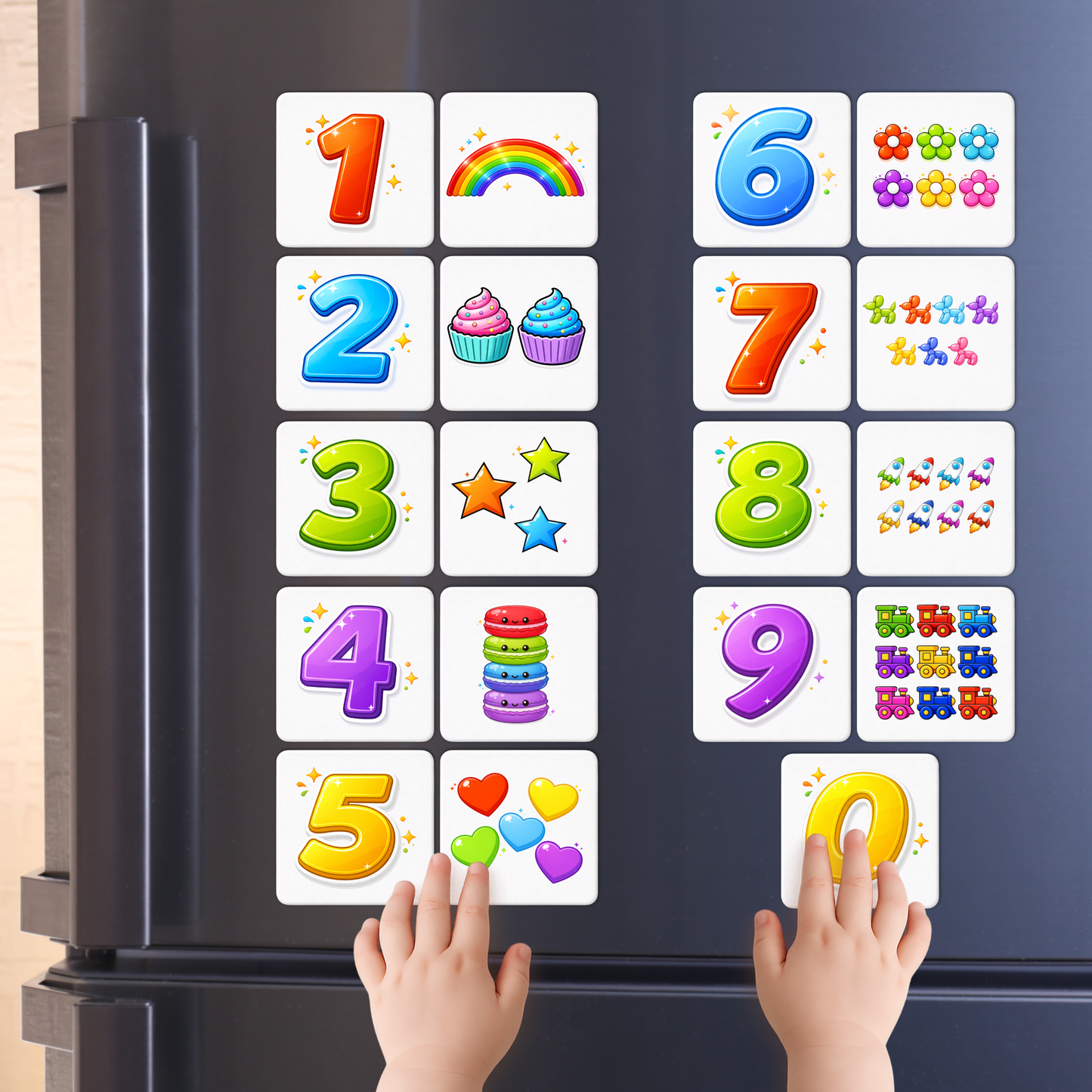 TISMAG™ Classic Number Counting Button Magnet Collection