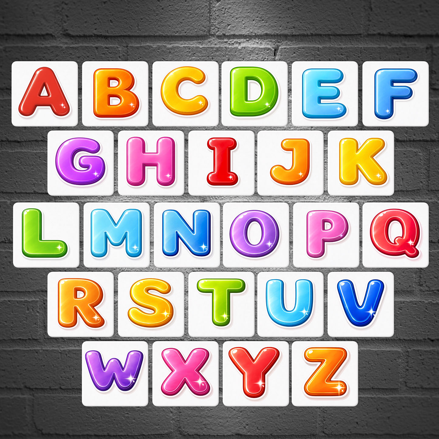 TISMAG™ Classic Alphabet Collection Button Magnet Set (A–Z) (Copy)