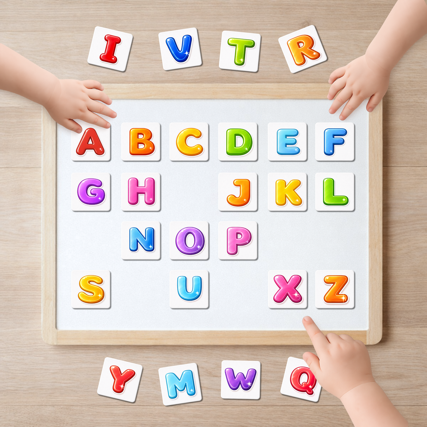 TISMAG™ Classic Alphabet Collection Button Magnet Set (A–Z) (Copy)